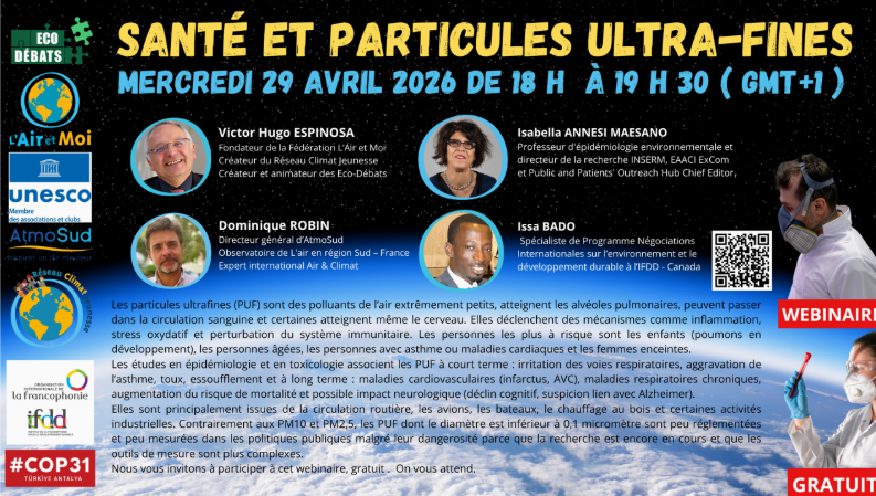RV 29 avril – Santé et particules ultrafines
