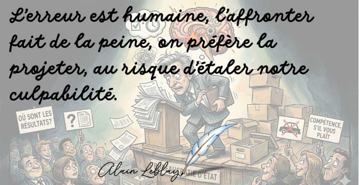 « Et toi, tu ne fais jamais d’erreurs ? »